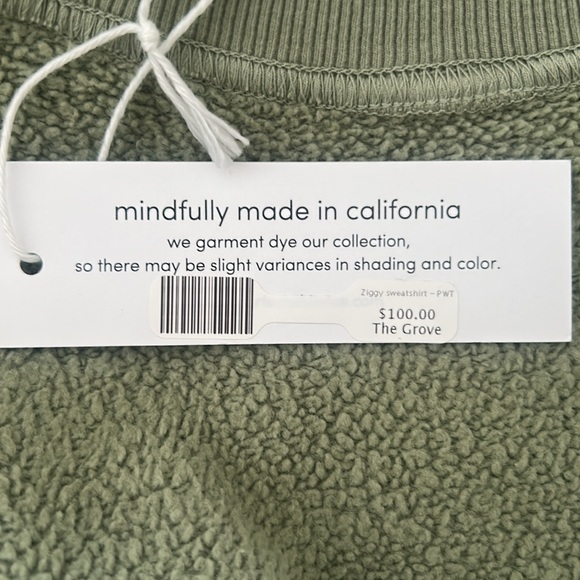 Ziggy sweatshirt. Inside out, cotton fleece bracelet sleeve shrunken crew. NWT. - Picture 7 of 7